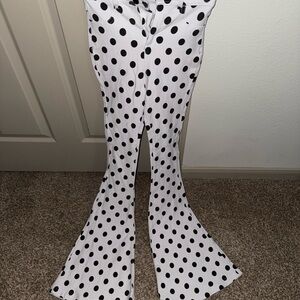 Polka Dot Flared Kids Pants